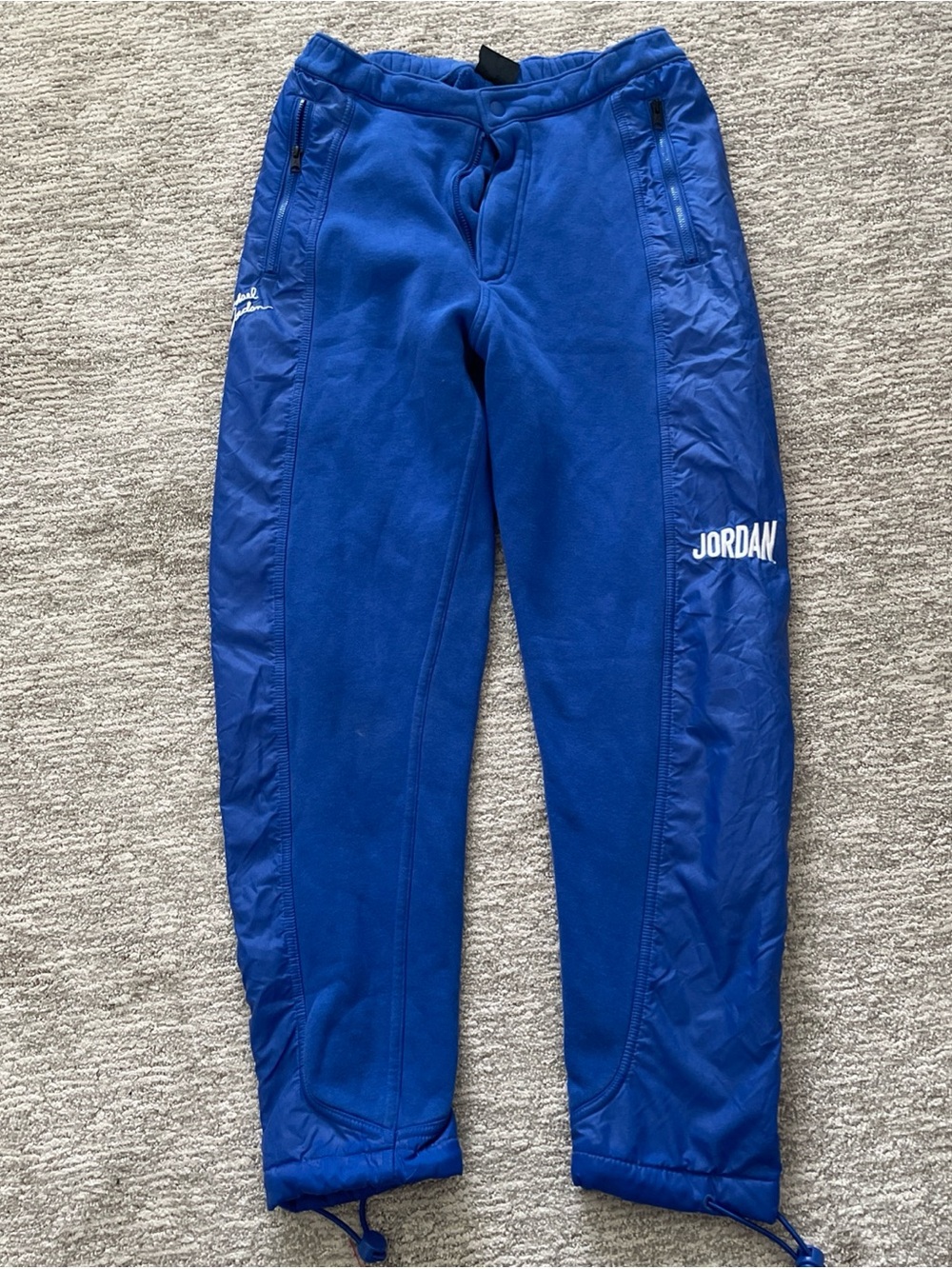 Air Jordan Flight MVP Men's Fleece Joggers Sweatpants Royal Blue Size Small